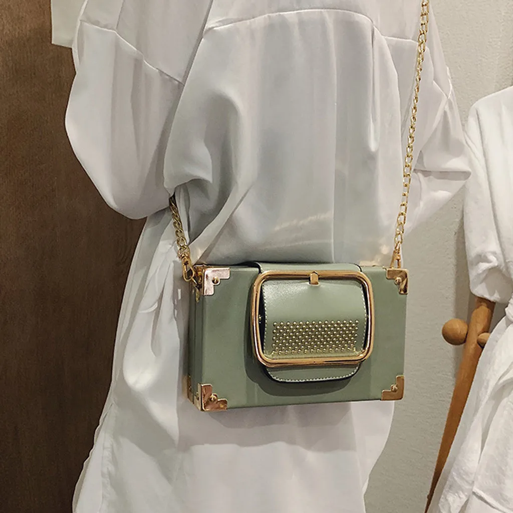 

Splicing Small Square Package 2019 New Korean Fashion Handbags Retro Shoulder Bag Messenger BagS Mobile Phone Bag bolsa feminina