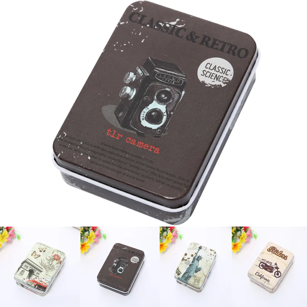 

Travel Cosmetic Case Organizer Storage Cartoon Tinplate storage Tinplate storage Boxes Bins Home Storage Organization