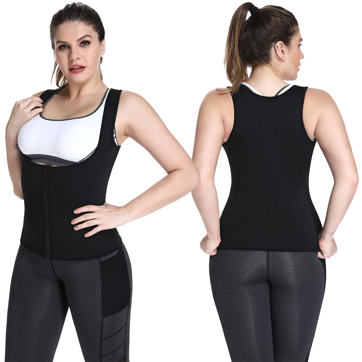 

Waist Trainer Corset for Women Weight Loss Workout Body Shaper Top Neoprene Sauna Sweat Vest Tank Top Sport Girdle Tummy Shaper