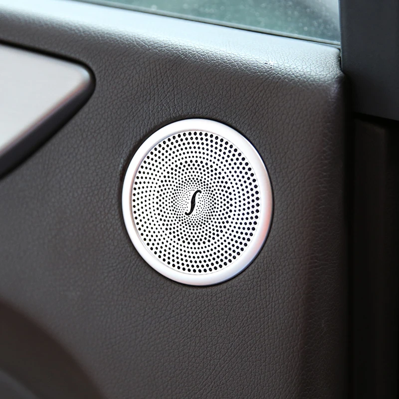 

2Pcs Aluminum Alloy Door Speaker Cover Trim For Mercedes Benz ML GL GLE GLS W164 X164 Car Accessories