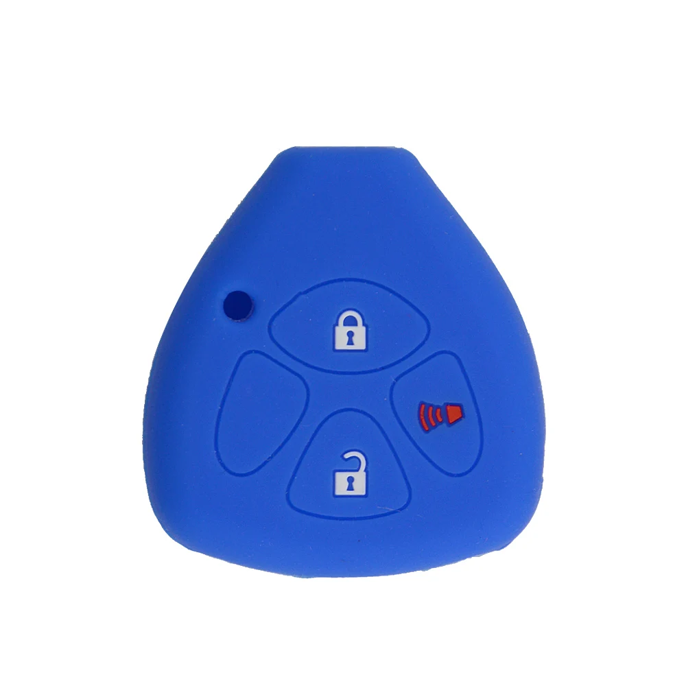 3 buttons silicone car key cover for Toyota 6