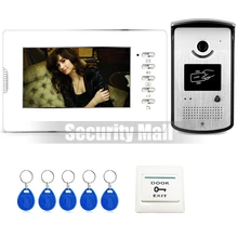 Xinsilu NEWEST NEW 7″ Color Screen Video Intercom Door Phone System 1 White Monitor 1 RFID Reader Access Bell Camera Whole sale