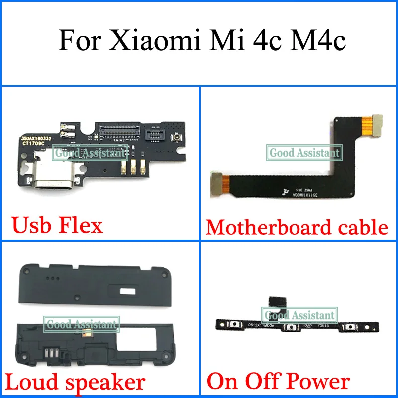 

For XIAOMI 4C MI4C M4C MI 4C Usb Flex Motherboard cable Loud speaker On Off Power Flex Cable