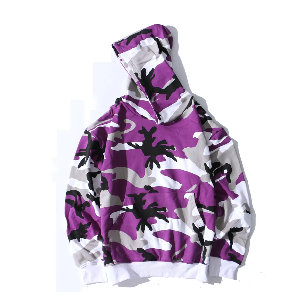 Aelfric Eden Camo толстовки мужские хип-хоп Камуфляжный пуловер толстовки мужские модные повседневные хлопковые худи уличная одежда 8 цветов St08 - Цвет: Фиолетовый