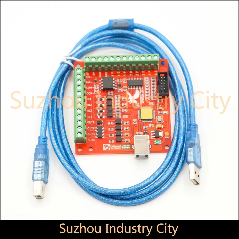 4 Axis USB Motion Controller Interface Board MACH3 system PWM control 100KHz , support Win XP, Win 7, Win 8 4 Axis USB Motion Controller Interface Board MACH3 system PWM control 100KHz , support Win XP, Win 7, Win 8