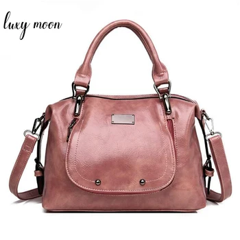

Oil Wax Leather Handbags Luxury Handbags Women Bags Designer High Quality Pink Brown Crossbody Bag Casual Tote sac a main ZD1206