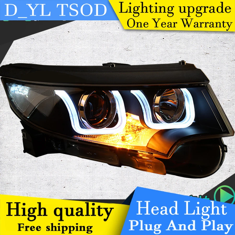 Best Offers Car Styling Headlights For Ford Edge 2012-2014 LED Headlight for Edge Head Lamp LED Daytime Running Light LED DRL Bi-Xenon HID