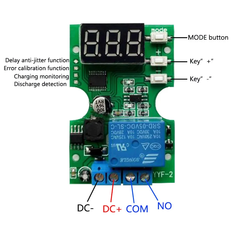 Модуль обнаружения напряжения/автомобильный аккумулятор для защиты от низкого напряжения/реле цепи измерения заряда и разряда мониторинга