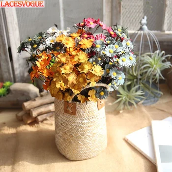 

Artificial flowers 15 PE daisy flores fake flower garden decoration manufacturers home decoration holding flowers road lead wall