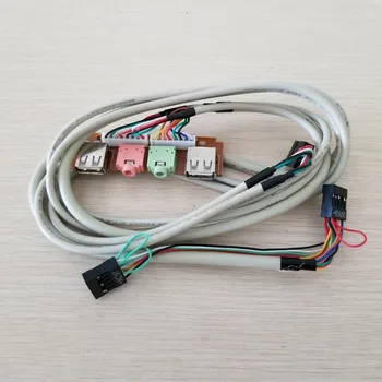 

Desktop computer Chassis front pannel I/O USB2.0 AC97/HD audio Mic headphone 3.5mm plug cable 65cm