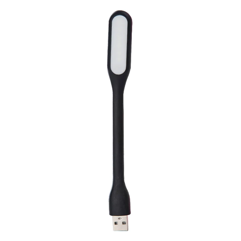 Креативный USB Гибкий портативный мини-вентилятор и USB СВЕТОДИОДНЫЙ светильник для power Bank& notebook& Computer Lamp - Испускаемый цвет: black