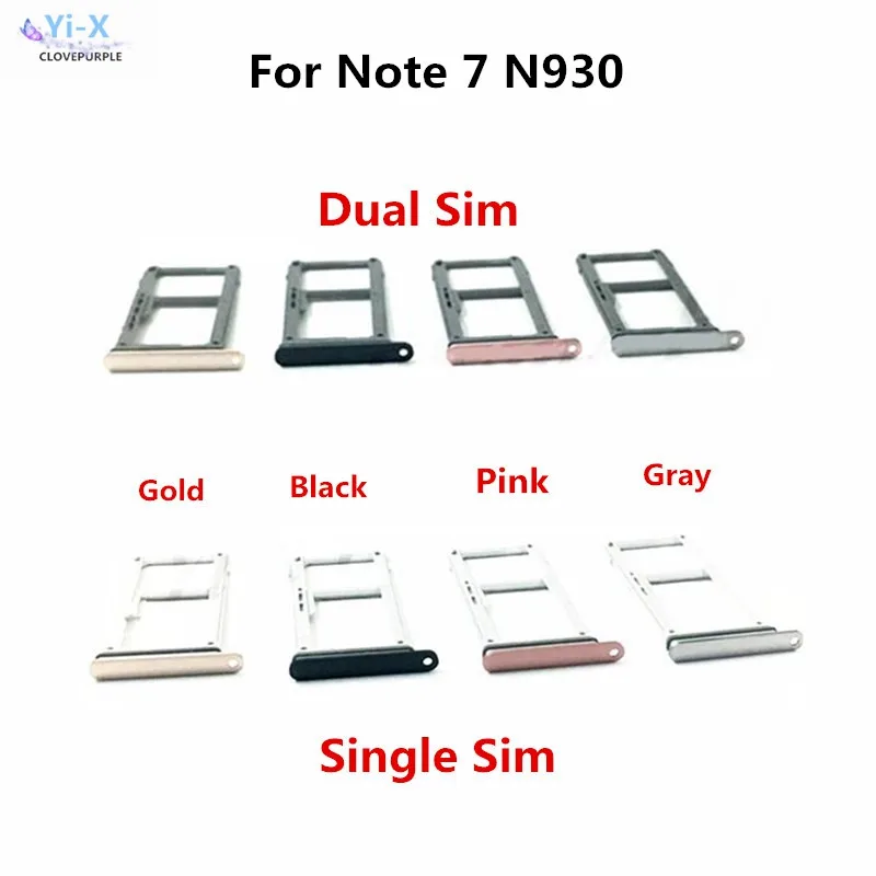 

New Single / Dual Sim card Holder For Samsung Galaxy Note 7 N930 SIM Card Tray Holder Replacement Part