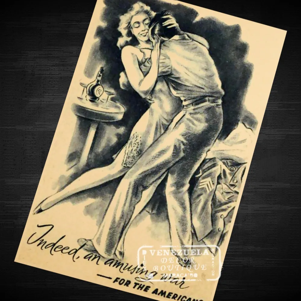 

Indeed amusing war for Americans German WW2 Retro Propagada Vintage Decorative Poster Wall Canvas Stickers Posters Home Decor Gi