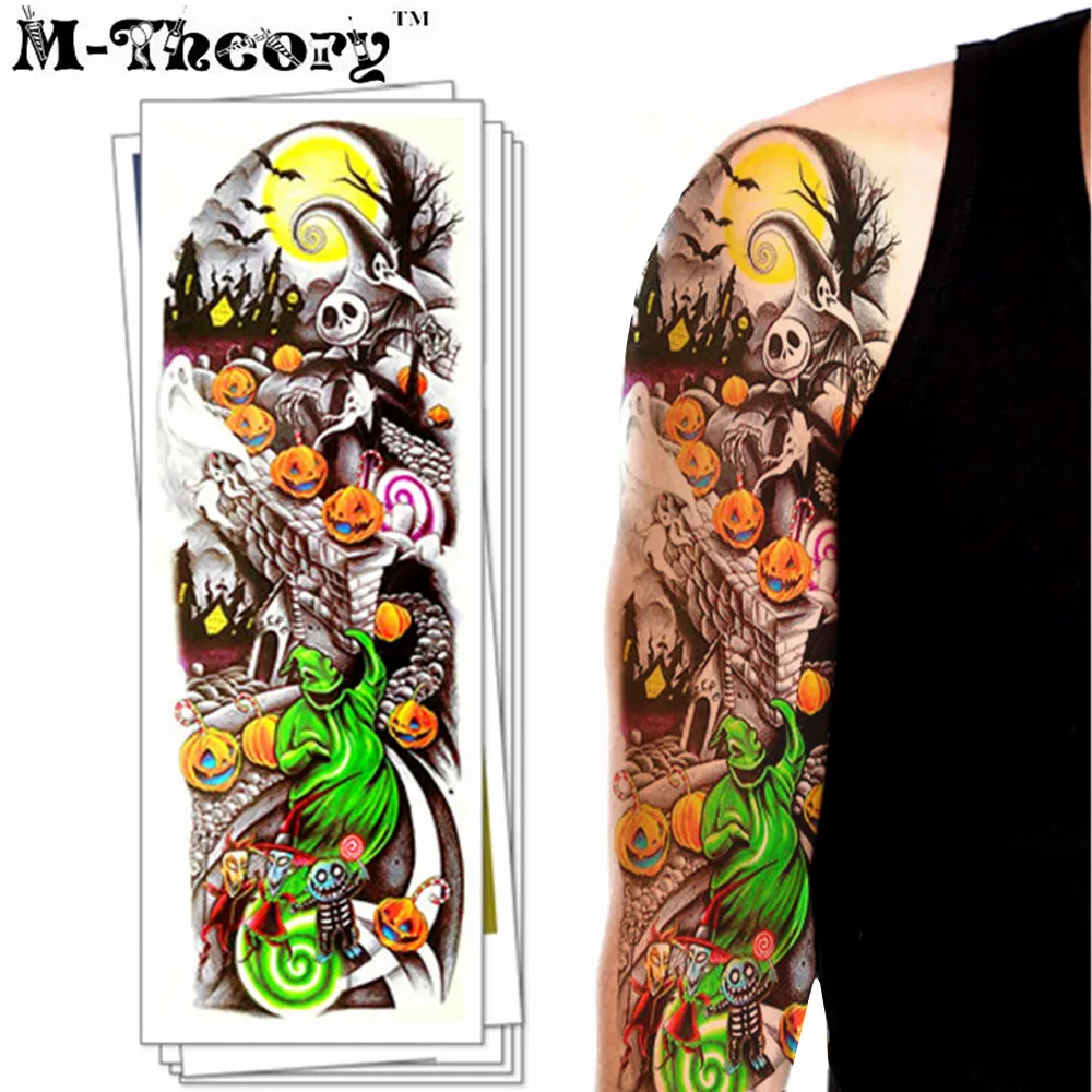 m theory long sleeve temporary tattoos body arts makeup halloween flash tatoos stickers 4817cm bikini swimsuit makeup tools - Halloween Swimsuit m theory long sleeve temporary tattoos body arts makeup halloween flash tatoos stickers 4817cm bikini swimsuit makeup tools - Halloween Swimsuit