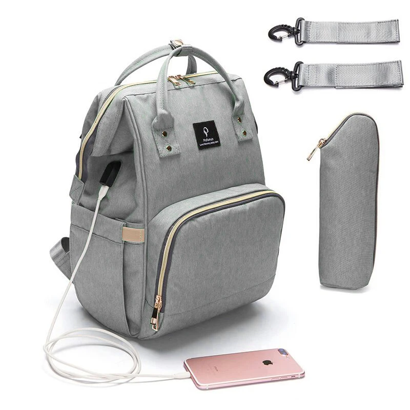 

Diaper Bag Large Capacity Nappy Bag with usb Waterproof Maternity Travel Backpack Nursing Bag for Baby Care Stroller Handbag