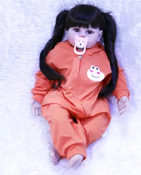 

58cm Reborn Dolls soft Silicone Vinyl 24'' Girl Realistic Reborn Babies Toys For Christmas Gifts Lifelike Princess Newborn Doll