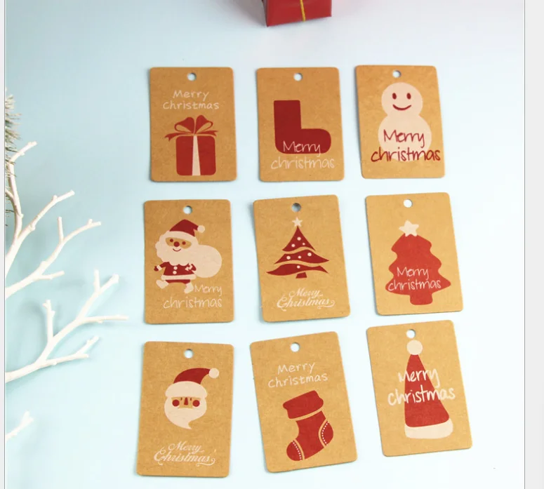 

50PCS brown paper gift label tag handmade tag decorative tag