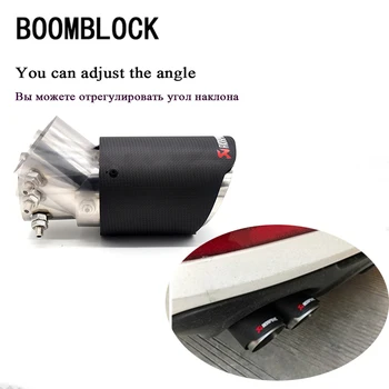 

BOOMBLACK 1PCS For Toyota Honda Nissan Kia Skoda Fiat Mazda Peugeot Hyundai Carbon Fiber Car Exhaust Pipe Modified Accessories