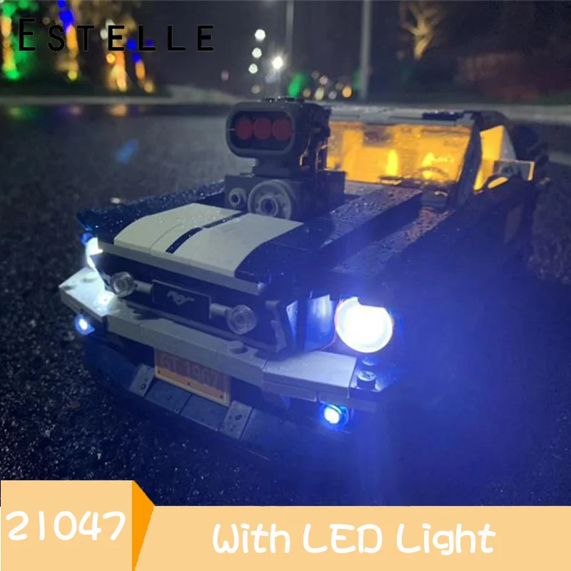 1648 шт Ford Mustang серия гоночных технологий модели строительных блоков для детей игрушки Совместимые лего technic Creator кирпичи - Цвет: With Led Light