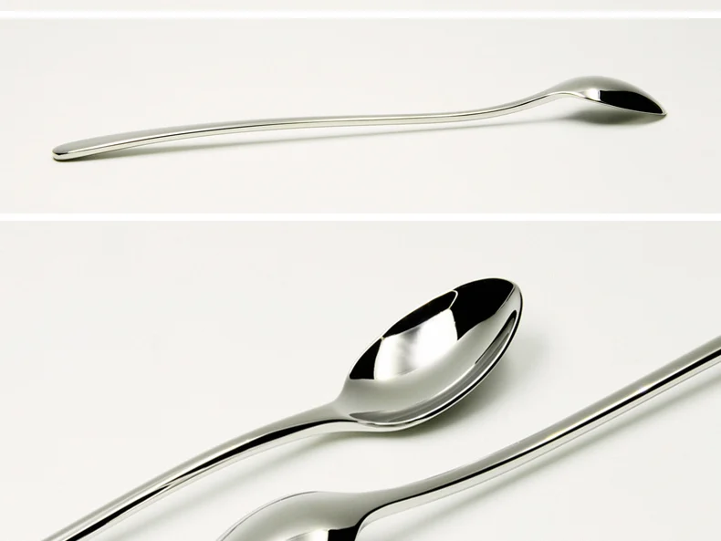 Уютная Зона 6 шт. серебряная ложка из нержавеющей стали набор длинная ручка ложка Скандинавское перемешивание коктейль кофе Десерт Европейская посуда