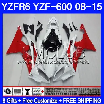 

Body For YAMAHA YZF-600 YZFR6 08 09 10 11 YZF600 103HM.5 YZF 600 R 6 YZF R6 YZF-R6 2008 2009 2010 2011 Fairing Red white Kit