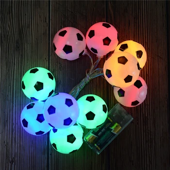 

LED String Lights Garland Decoration For Party Kids AA Battery Powered Birthday Christmas Decoration Football