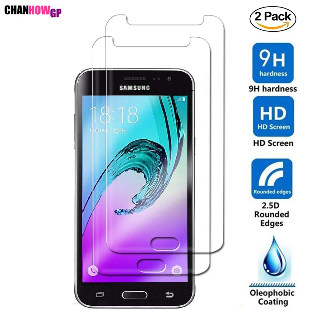 

2X Tempered Glass Screen Cover For Samsung Galaxy J3 2016 J320 SM-J320FN Screen Protector On J5 2015 J500F NA Glas Sklo Funda 9H