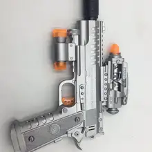 Детские игрушки CS, вращающиеся электрические игрушки для стрельбы, пластиковый космический лазерный пистолет со вспышкой, светильник со звуком для мальчиков