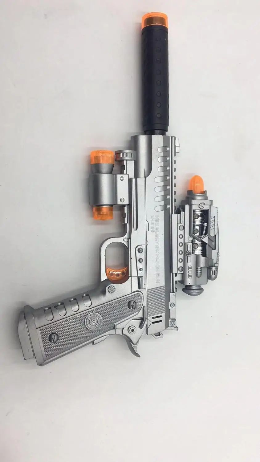 

2019 Children CS Playing Spinning Electric Toys Shooting Game Kids Plastic Space Laser Gun With Flash Light And Sound For Boys