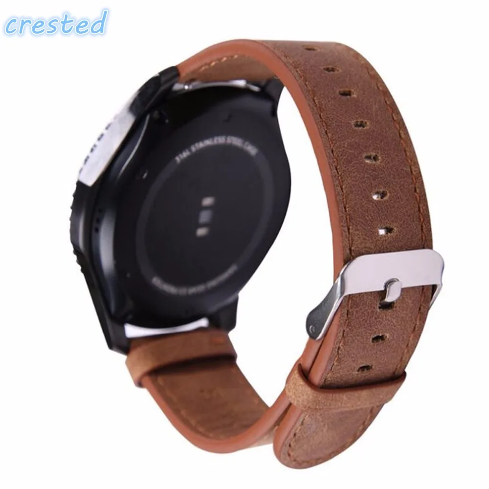 22 мм кожаный ремешок для часов samsung Galaxy watch 46 gear S3 Frontier band bracelet huawei GT Ременная