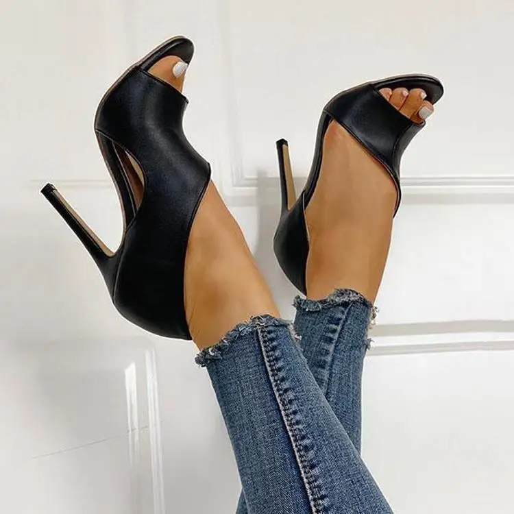 Sexy Gladiator High Heels 10CM Women Pumps Wedding Dress Shoes Woman Valentine Stiletto Zapatillas Mujer Peep Toe 2019