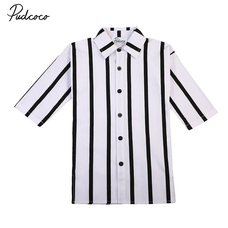 camiseta rayas blanca y negra niña