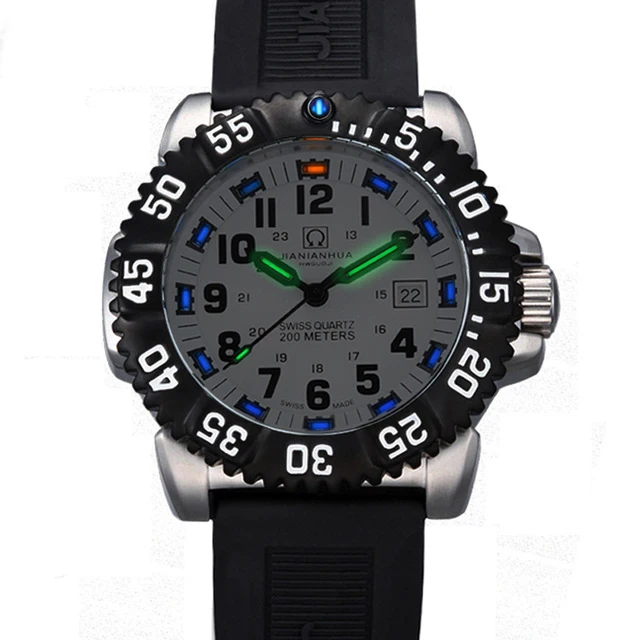 

Switzerland tritium Luminous T25 Carnival Luxury Men's Watches Quartz Military Watch Men 200M Diver Waterproof clock