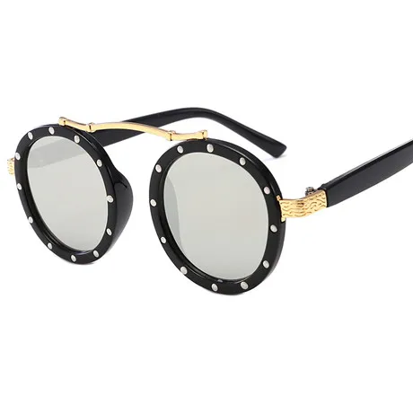 LATASHA очки детские дети большой кадр солнцезащитные очки для девочек и мальчиков детские очки путешествия UV400 - Цвет линз: Серый