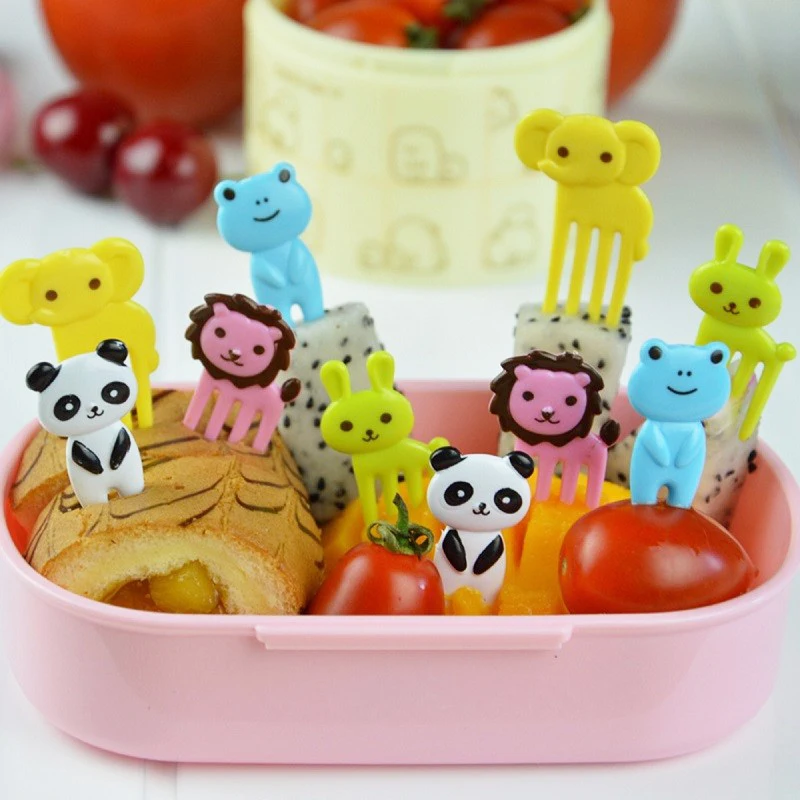 

10Pcs Bento Animal Food Fruit Picks Forks Lunch Box Decor Tool Nice Gift