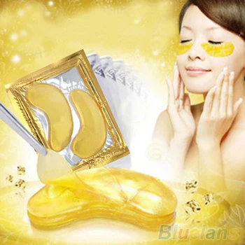 5 Packs Moisturizing Eye Patches Sheet Beauty Gold Crystal Collagen Eye Mask  4E1C