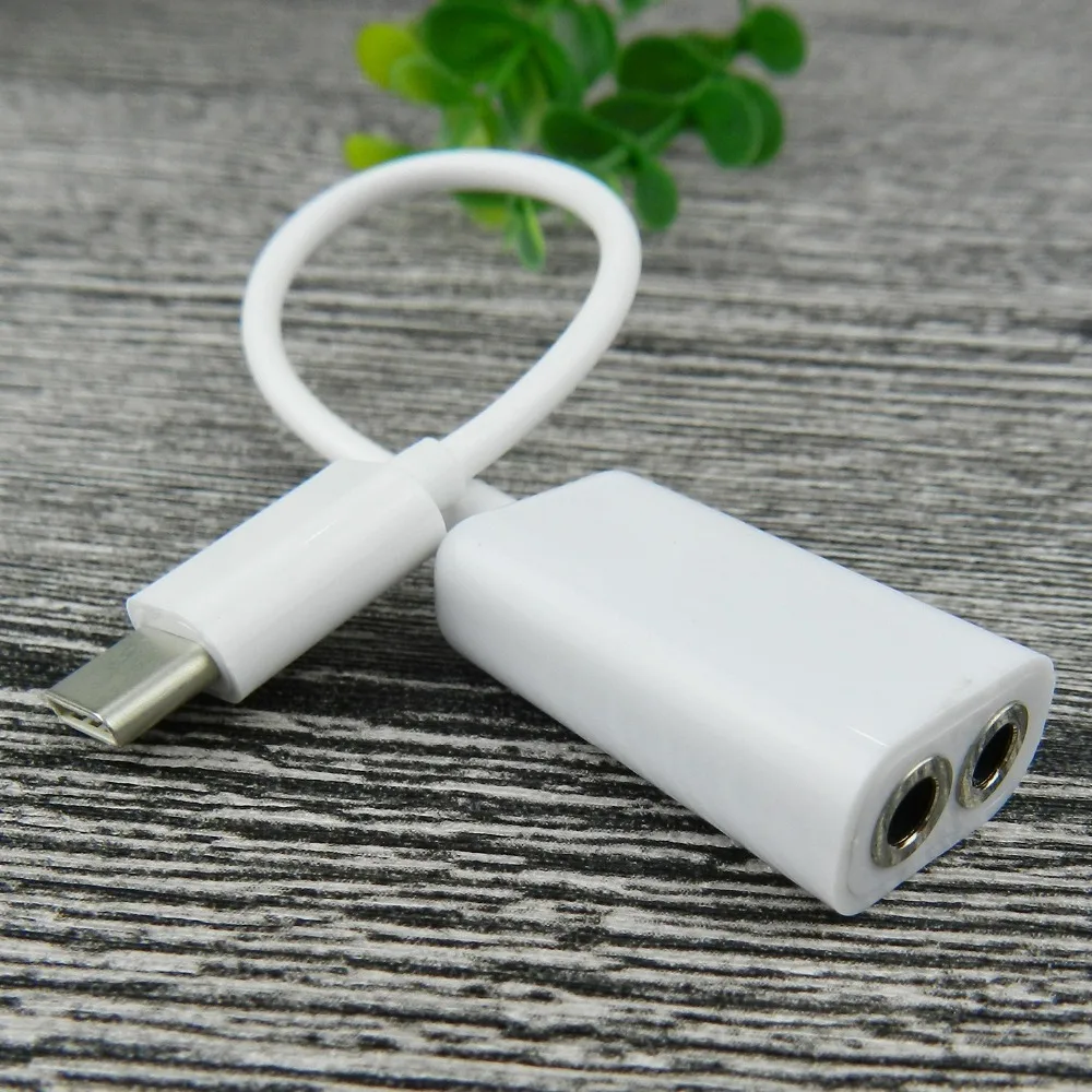 

Type C To Dual Female Y Splitter Cable Lead Stereo AUX Headphone Earphone Dropshipping