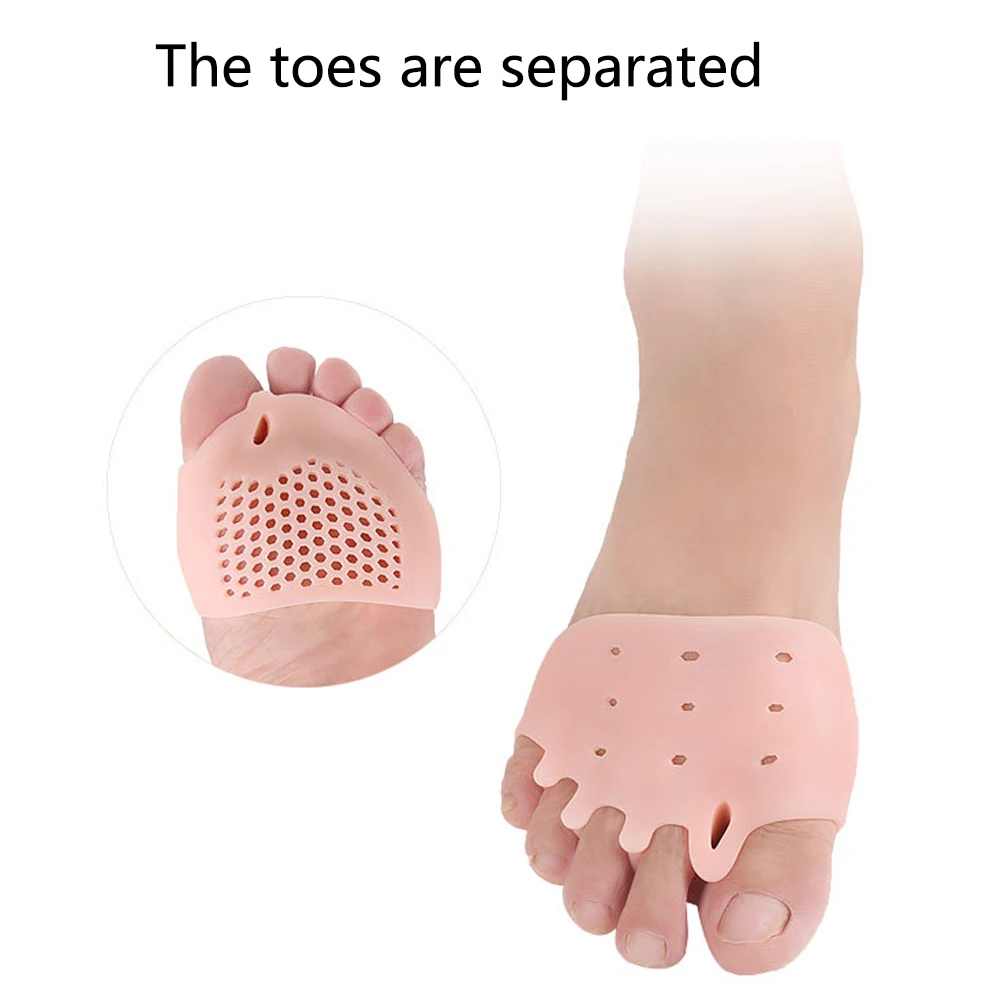 

1 Pair Honeycomb Bunion Pain Relief Toe Separator Spacers Straightener Five Holes Foot Care Soft Protective Valgus Corrector