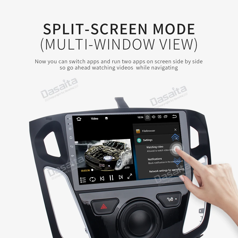 Flash Deal Dasaita Android 9.0 4G 32G Car Radio for Ford Focus 2012 2013 2014 2015 Multimedia with 9" IPS Touch Screen 4*50w MP4 WMA 4k 3