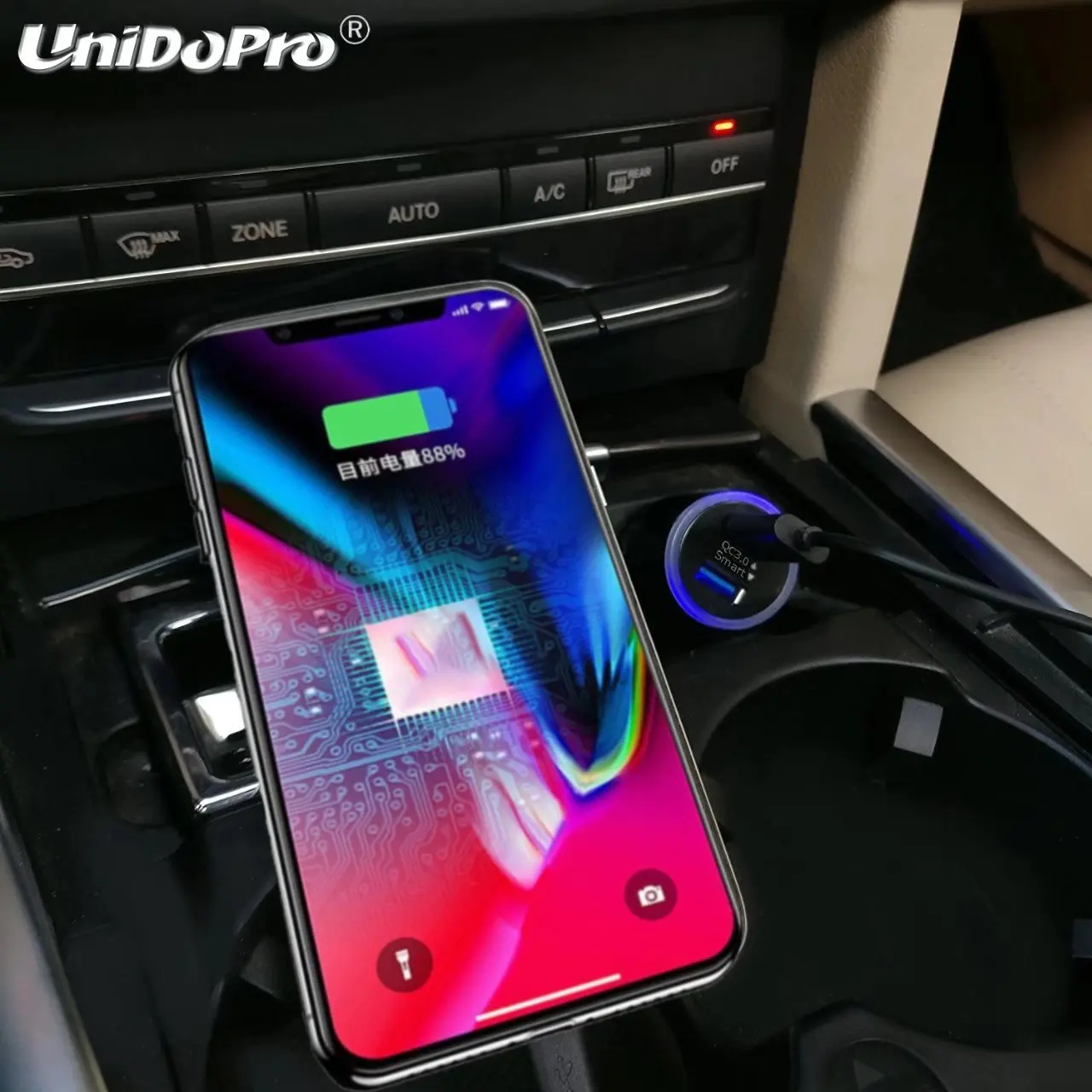 Быстрое Автомобильное зарядное устройство QC 3 0 + фута (10 мм длинный шнур) кабель Type