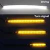 OKEEN 2pcs Waterproof Flexible LED Strips Lights White DRL Daytime Running Light of Sequential Flow Style Switchback Headlight ► Photo 3/6