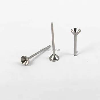 

Blank Stainless Steel Stud Earrings Bases Settings Color Point Back Rhinestone Cabochons Ear Pins Earrings post DIY Findings