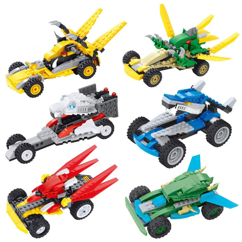 

Transformable Car Models Assembling Small Particles of Children DIY Toys