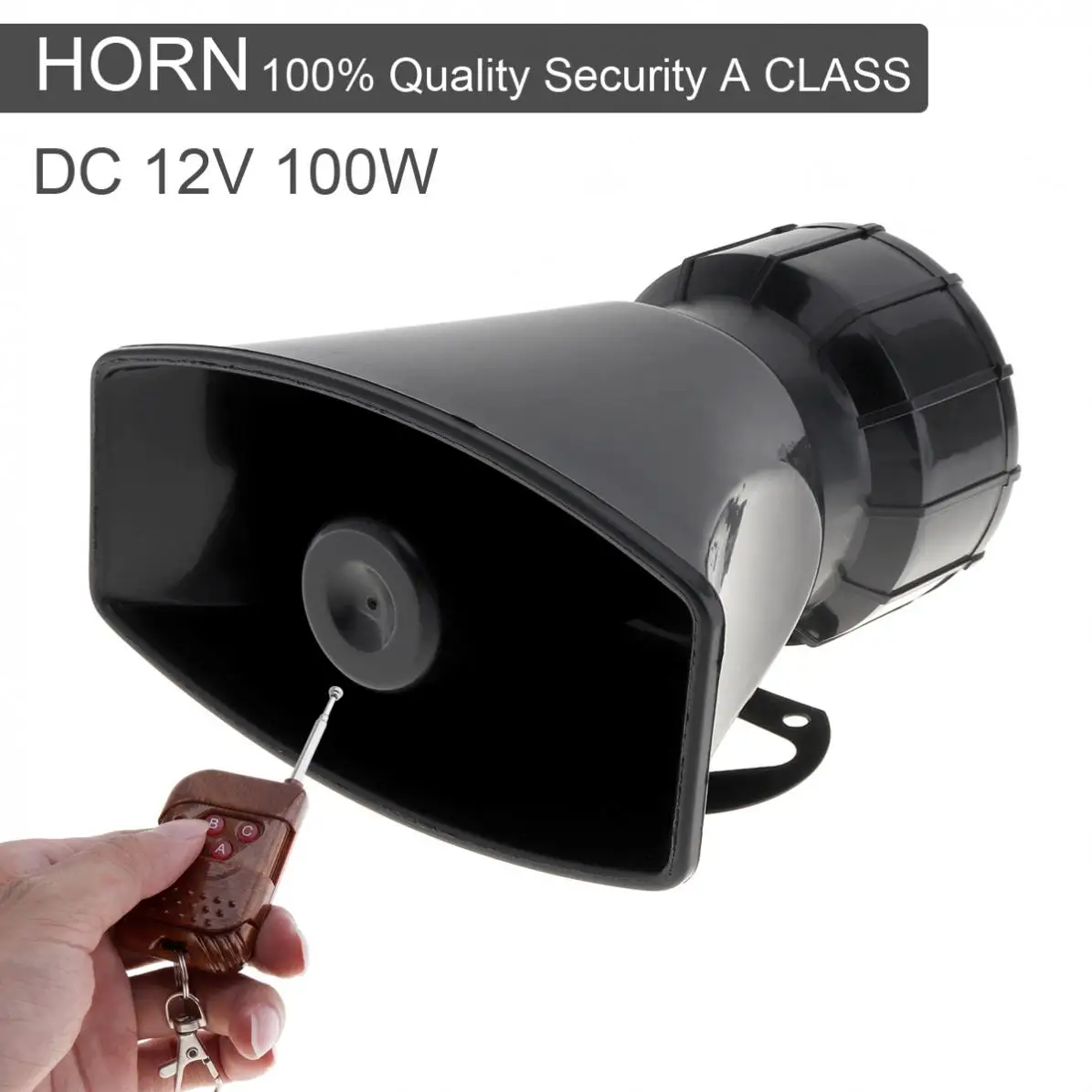 

12V 100W 7 Sound Loud Auto Car Vehicle Speaker Warning Alarm Police Fire Siren Horn Loudspeaker with Wireless Remote Controller