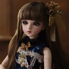 BJD – poupée de renaissance en Silicone pour enfants, 1/3, yeux bruns, vêtements, perruques, chaussures, maquillage, jouets de beauté faits à la main, 100%