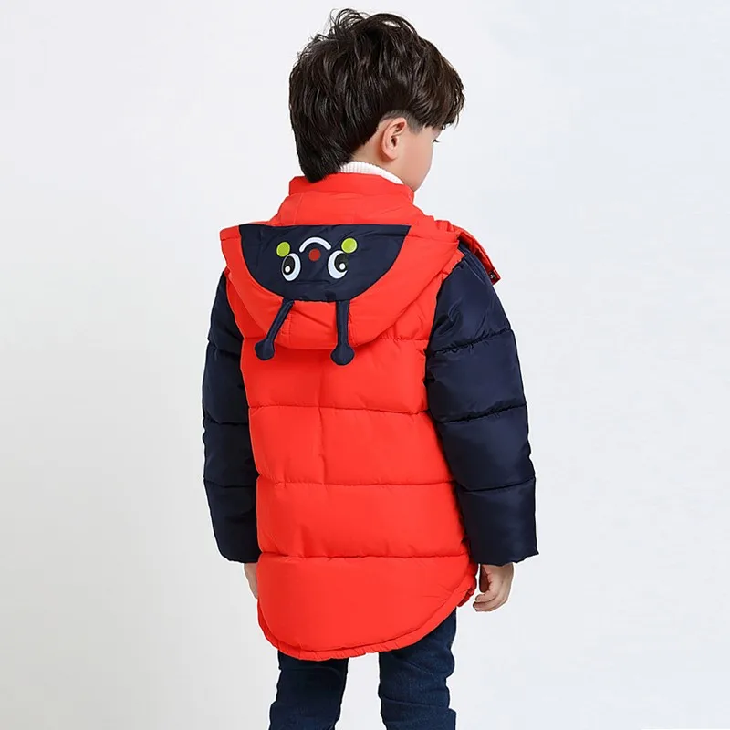 Одежда для детей; зимние куртки для мальчиков; хлопковые пальто с героями мультфильмов для маленьких мальчиков; теплая детская одежда; плотная зимняя верхняя одежда с капюшоном для мальчиков