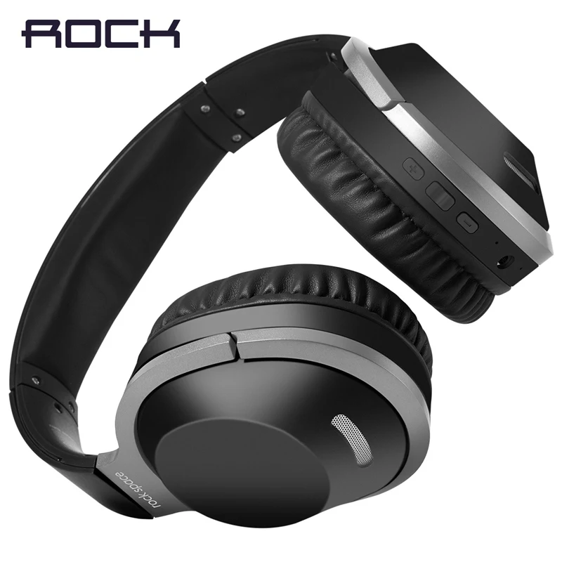 ROCK Wireless Headphones Bluetooth Headset Foldable Headphone Adjustable Earphones With Microphone