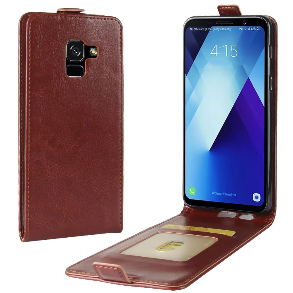 

For Samsung Galaxy A7 2018 case PU Leather case up and down case Hit ColorFull Cover For Samsung Galaxy A7 2018 A730 A730F Cover