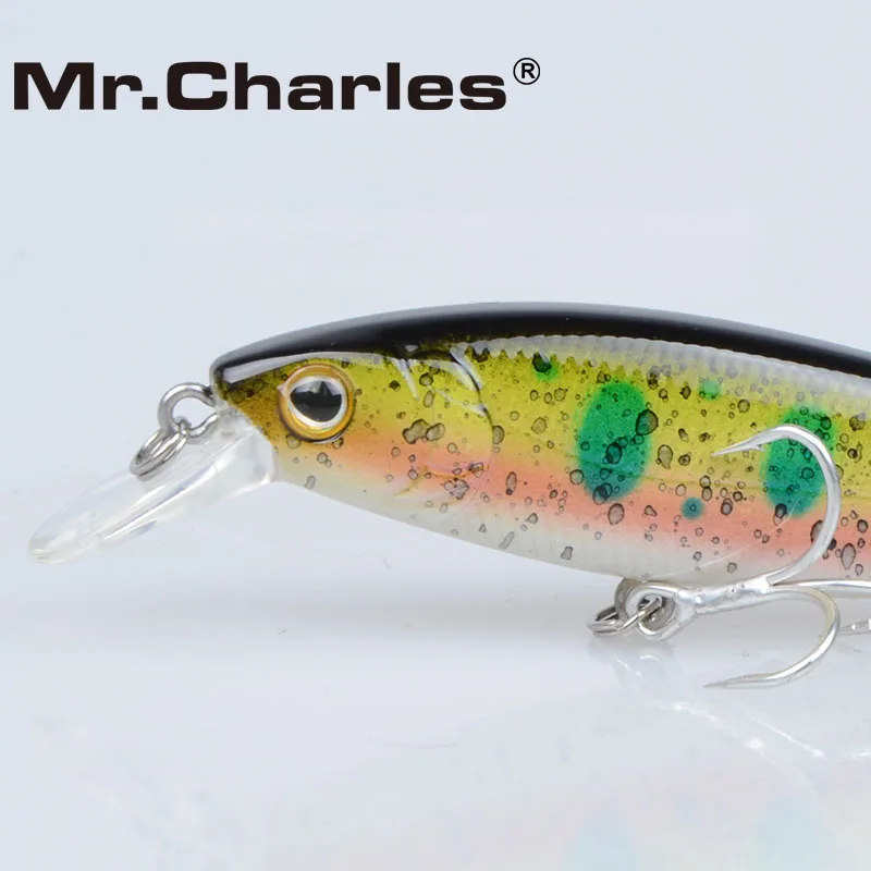 Mr.Charles-señuelo de pesca CMC019, 80mm/9g, 0-1m, flotante, Super hundimiento, Minnow, cebo duro, calidad profesional, Crankbait