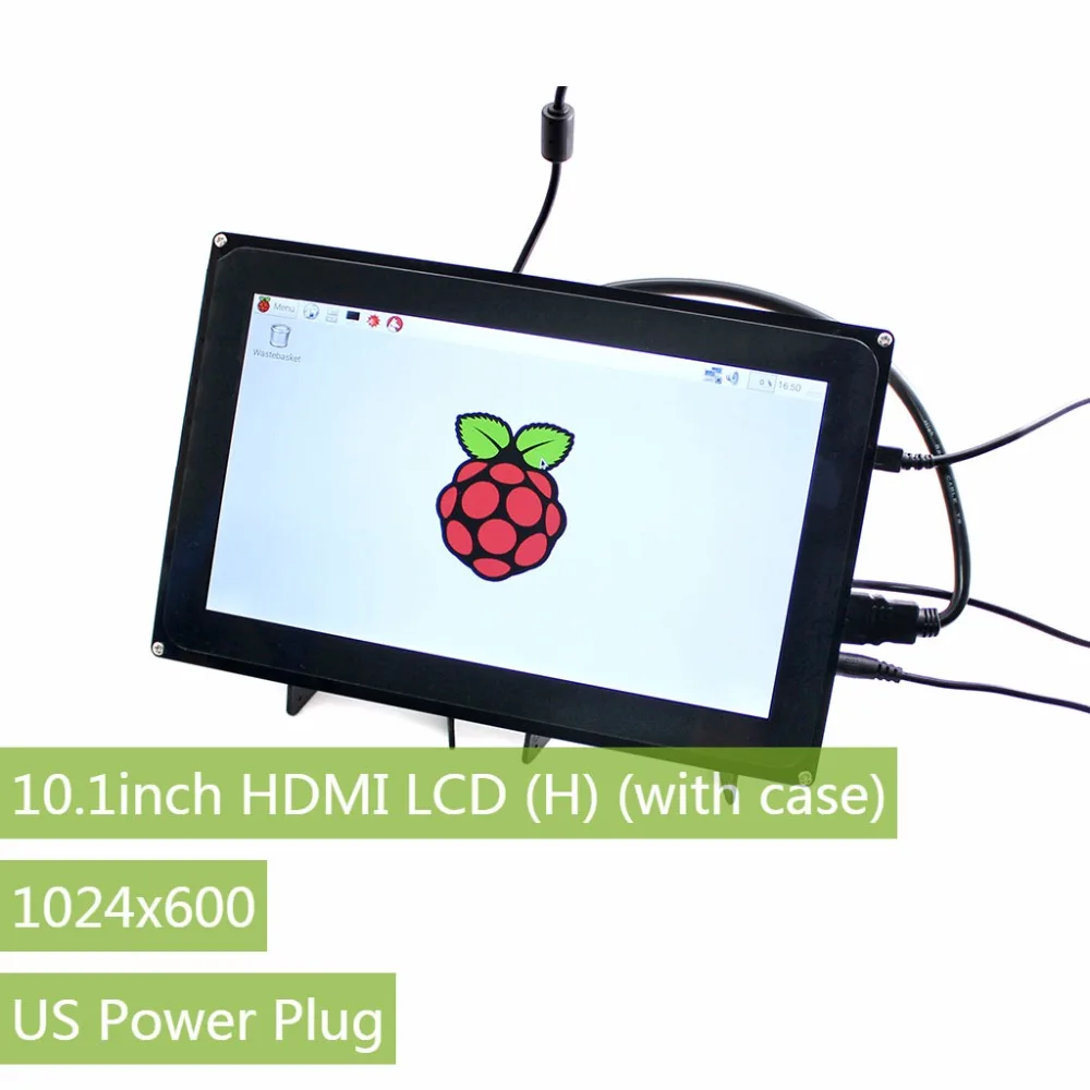 Raspberry Pi 3 дисплей 10,1 дюймов 1024x600 емкостный сенсорный экран lcd(H) с Чехол, поддержка нескольких мини-ПК, Windows 10/8. 1/8/7/XP